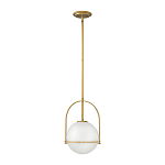 Подвесной светильник с белым плафоном в форме шара в арочной подвеске Hinkley варинант исполнения - 10 | Loft Concept в Челябинске