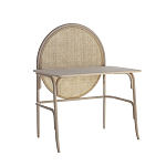 Письменный стол с круглой плетёной панелью для крепления заметок Allegory варинант исполнения - 1 | Loft Concept в Челябинске