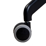 Стул с мягкой оранжевой обивкой из велюра и подъемно-поворотным механизмом на черных колесиках Harper Orange варинант исполнения - 8 | Loft Concept в Челябинске