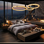 Люстра с 3-мя кольцами из натурального камня Minerals of Light варинант исполнения - 4 | Loft Concept в Челябинске