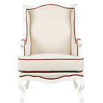 Кресло из массива бука бежевое с растительным орнаментом Raffael Beige Floral Armchair варинант исполнения - 1 | Loft Concept в Челябинске