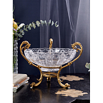 Чаша из прозрачного рельефного стекла на бронзовой подставке Eden Garden варинант исполнения - 4 | Loft Concept в Челябинске