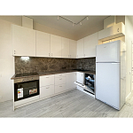 Угловой кухонный гарнитур белый и столешница под мрамор Gene Kitchen Set варинант исполнения - 5 | Loft Concept в Челябинске