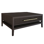 Кофейный стол Primo с двумя ящиками Темный орех варинант исполнения - 8 | Loft Concept в Челябинске