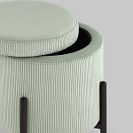 Светло-зеленый пуф на черных ножках SANJAY варинант исполнения - 3 | Loft Concept в Челябинске