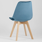 Стул с мягким велюровым сиденьем Arvika Blue варинант исполнения - 5 | Loft Concept в Челябинске