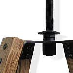 Барный стул со спинкой и металлической подставкой на 4-х деревянных ножках Зеленый Велюр Vendramin Chair варинант исполнения - 6 | Loft Concept в Челябинске