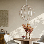 Подвесной светильник из дерева в форме сферы Eco Light варинант исполнения - 4 | Loft Concept в Челябинске