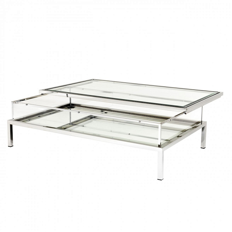Журнальный стол Eichholtz Coffee Table Harvey Rectangular Нержавеющая сталь Прозрачное Стекло Журнальный стол Eichholtz Coffee Table Harvey Rectangular Нержавеющая сталь Прозрачное Стекло в Челябинске | Loft Concept