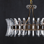 Люстра круглая с прозрачными элементами в форме полумесяца Crescent варинант исполнения - 3 | Loft Concept в Челябинске