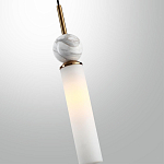 Подвесной светильник с цилиндрическим матовым плафоном и декоративным шаром из камня Orb Essence варинант исполнения - 5 | Loft Concept в Челябинске