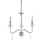 Люстра цвета никель с прозрачными стеклянными подвесками в форме капель Elstead Lighting варинант исполнения - 8 | Loft Concept в Челябинске