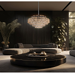 Люстра хрустальная в неоклассическом стиле на золотистом каркасе Majesty варинант исполнения - 1 | Loft Concept в Челябинске