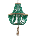 Люстра каплевидной формы украшенная зелеными круглыми бусинами Green Beads Chandelier варинант исполнения - 1 | Loft Concept в Челябинске