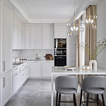 Люстра подвесная 3 лампы с прозрачными стеклянными шарами и золотыми деталями Giopato & Coombes варинант исполнения - 5 | Loft Concept в Челябинске