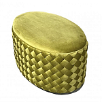 Пуф овальный плетеный оливкового цвета Pool Woven Velour варинант исполнения - 3 | Loft Concept в Челябинске