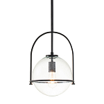 Подвесной светильник с прозрачным плафоном в форме шара в арочной подвеске Hinkley варинант исполнения - 1 | Loft Concept в Челябинске