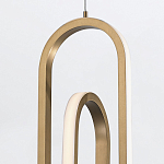 Подвесной светильник золотого цвета с двумя вытянутыми овальными рамками в форме скрепки Eurofase варинант исполнения - 4 | Loft Concept в Челябинске