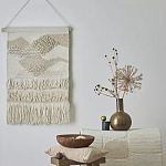 Панно из шерсти и хлопка с узором Beige Calista Serene варинант исполнения - 4 | Loft Concept в Челябинске