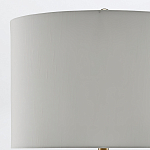 Настольная лампа белого цвета с фарфоровым основанием и латунными акцентами и тканевым абажуром Currey & Company варинант исполнения - 2 | Loft Concept в Челябинске