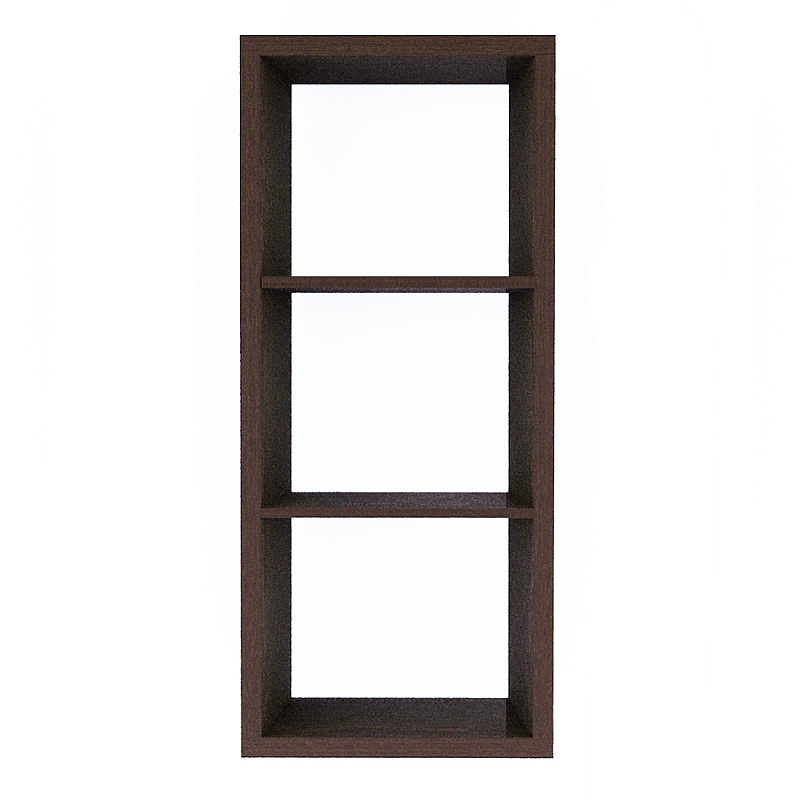 Полка-модуль для книг Primo длина 60 Темный дуб Древесина Черный в Челябинске | Loft Concept 