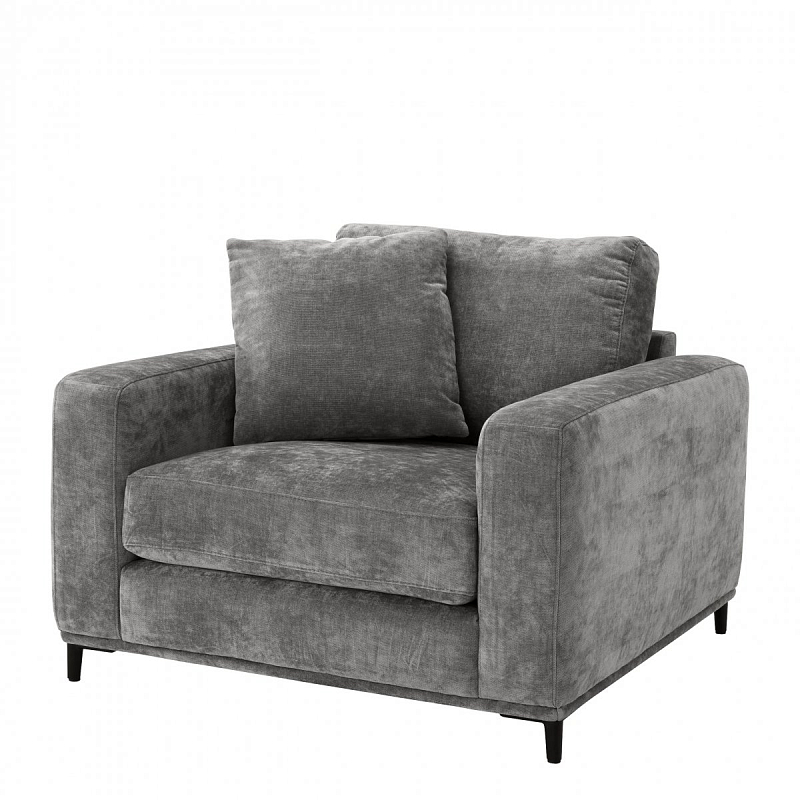 Кресло Eichholtz Chair Feraud Grey Серый Черный Кресло Eichholtz Chair Feraud Grey Серый Черный в Челябинске | Loft Concept
