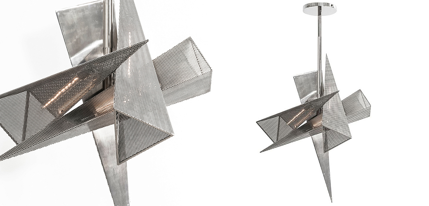 Люстра Susan Hornbeak TRYSTAN CHANDELIER - Silver Leafed Perforated Steel Pyramids Silver Люстра Susan Hornbeak TRYSTAN CHANDELIER - Silver Leafed Perforated Steel Pyramids Silver - Loft-Concept в Челябинске