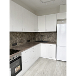 Угловой кухонный гарнитур белый и столешница под мрамор Gene Kitchen Set варинант исполнения - 2 | Loft Concept в Челябинске