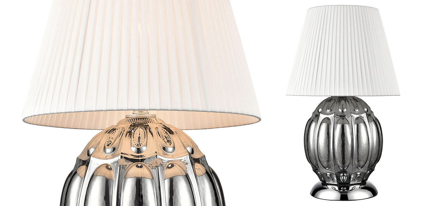 Настольная лампа ХРОМ Hailey Chrome Table Lamp Настольная лампа ХРОМ Hailey Chrome Table Lamp - Loft-Concept в Челябинске