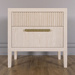 Прикроватная Тумбочка Primo с двумя ящиками Светлый дуб варинант исполнения - 1 | Loft Concept в Челябинске