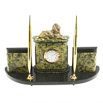 Настольный письменный набор из змеевика и бронзы с декором в виде льва Successful Leader варинант исполнения - 1 | Loft Concept в Челябинске