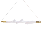 Люстра горизонтальная с волнистым белым плафоном Golden Swirl варинант исполнения - 1 | Loft Concept в Челябинске