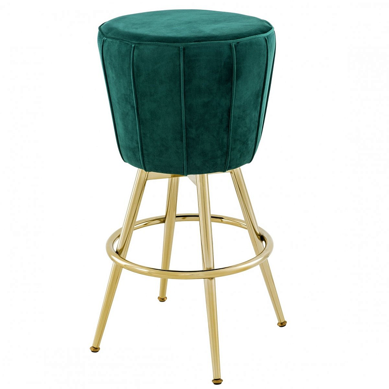 Барный стул Eichholtz Bar Stool Bolton Бирюзовый Глянцевое золото Барный стул Eichholtz Bar Stool Bolton Бирюзовый Глянцевое золото в Челябинске | Loft Concept