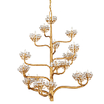 Люстра золотая в виде растения Golden Flower Glade варинант исполнения - 3 | Loft Concept в Челябинске