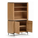 Буфет высокий из дерева манго и металла с открытыми полками и 2-мя дверцами Toinette варинант исполнения - 2 | Loft Concept в Челябинске