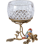 Чаша на ножке из стекла с бронзовыми элементами Bronze Branch варинант исполнения - 1 | Loft Concept в Челябинске