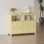 Дизайнерский комод с  2-мя рельефными откидными дверками из стекла Mikko варинант исполнения - 1 | Loft Concept в Челябинске