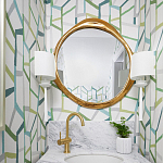 Зеркало в ассиметричной золотой раме Mirror of Aragorn варинант исполнения - 3 | Loft Concept в Челябинске