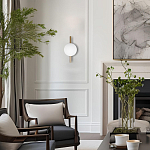 Бра с золотым основанием и белым плафоном в форме шара Bubble варинант исполнения - 6 | Loft Concept в Челябинске