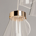 Люстра каскадная с 10-ю прозрачными плафонами Wave Line варинант исполнения - 10 | Loft Concept в Челябинске