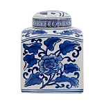 Ваза с крышкой в китайском стиле Oriental Blue & White Ornament Vases варинант исполнения - 2 | Loft Concept в Челябинске