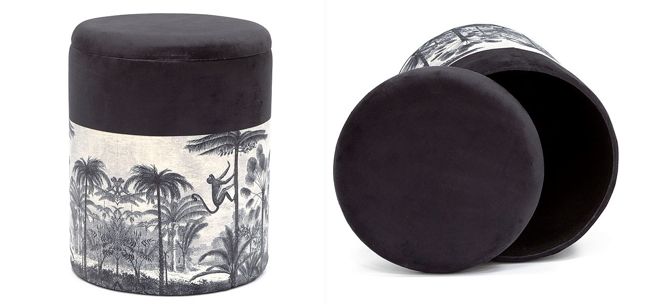 Пуф PUF Jungle Print с крышкой Пуф PUF Jungle Print с крышкой - Loft-Concept в Челябинске