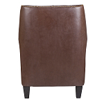 Кресло из натуральной кожи c мягкими подлокотниками на 4-х деревянных ножках из массива бука Joseph Armchair brown варинант исполнения - 3 | Loft Concept в Челябинске