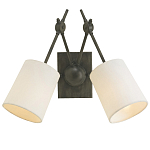 Бра с двумя тканевыми абажурами в форме цилиндра Prerequisites варинант исполнения - 2 | Loft Concept в Челябинске