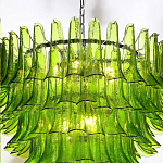 Люстра из семи ярусов зеленого стекла Independence варинант исполнения - 5 | Loft Concept в Челябинске