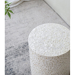 Приставной столик с рисунком из раковин устриц Bone Inlay варинант исполнения - 7 | Loft Concept в Челябинске