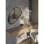 Зеркало асимметричной формы Oval Light Reflection варинант исполнения - 3 | Loft Concept в Челябинске