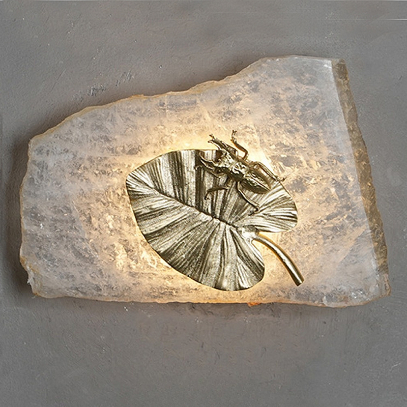 Бра Декоративный лист Glacial Fragment Медь Прозрачный Бра Декоративный лист Glacial Fragment Медь Прозрачный в Челябинске | Loft Concept