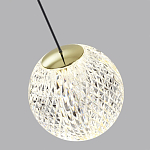 Подвесной светильник с прозрачным рифленым плафоном в форме шара Crystal Globule варинант исполнения - 6 | Loft Concept в Челябинске