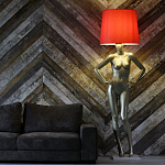 Лампа MANNEQUIN LAMP с абажуром руки на талии варинант исполнения - 3 | Loft Concept в Челябинске